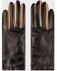 Paul Smith - Leather 'Signature Stripe' Gloves - Lyst