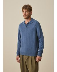 Paul Smith - Merino Wool Long-Sleeve Polo Shirt - Lyst