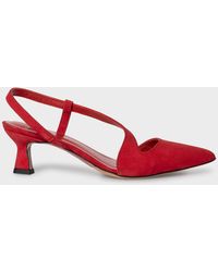 Paul Smith - Raspberry 'cloudy' Suede Heels Pink - Lyst