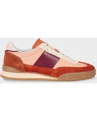 Paul Smith - Nubuck Rust 'Dover' Colourblock Retro Gum Trainers - Lyst