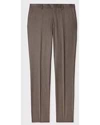 Paul Smith - Tapered-Fit Overdyed Wool-Cashmere Flannel Trousers - Lyst