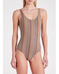 Paul Smith - 'Signature Stripe' Swimsuit - Lyst