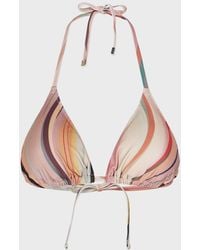 Paul Smith - 'Dusky Swirl' Triangle Bikini Top - Lyst