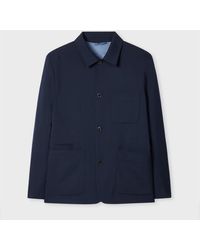 Paul Smith - Dark Two-Ply Hopsack Wool Work Jacket - Lyst