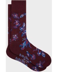 Paul Smith - Burgundy 'Bohemia' Socks - Lyst