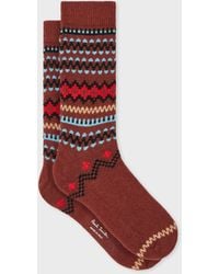 Paul Smith - Wool-Blend Fair Isle Socks - Lyst