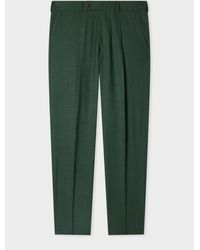 Paul Smith - Tapered-Fit Dark Overdyed Marl Wool Trousers - Lyst