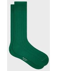 Paul Smith - Ribbed Cotton-Blend Socks - Lyst