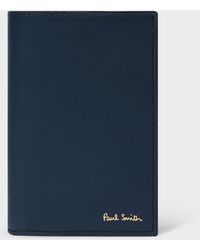 Paul Smith - Dark Blue 'signature Stripe' Interior Credit Card Wallet - Lyst