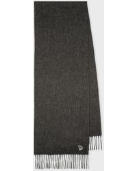 PS by Paul Smith - Charcoal Grey Lambswool Zebra Scarf - Lyst