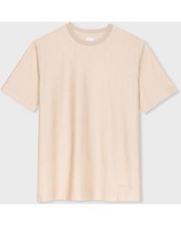 Paul Smith - Beige Cotton Jacquard T-shirt Grey - Lyst