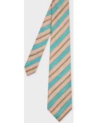 Paul Smith - And Mix Stripe Linen-Blend Tie - Lyst