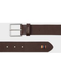Paul Smith - Leather 'Artist Stripe' Stitch Belt - Lyst