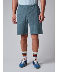 Paul Smith - Mid Textured-Stripe Shorts - Lyst