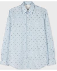 Paul Smith - Light Organic Cotton 'Leopard' Long-Sleeve Shirt - Lyst