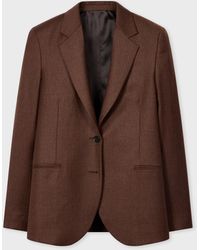 Paul Smith - Wool-Cashmere Flannel Two-Button Blazer - Lyst