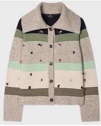 Paul Smith - Block Stripe Knit Cardigan With Tassels - Lyst