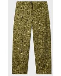 Paul Smith - Khaki 'Animal' Print Barrel-Leg Trousers - Lyst