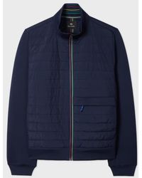 Paul Smith - Quilted Mixed Media Jacket - Lyst