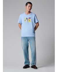 Paul Smith - Pale Organic-Cotton 'Patch Zebra' T-Shirt - Lyst