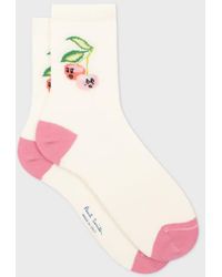 Paul Smith - Cream 'Cherry' Socks - Lyst