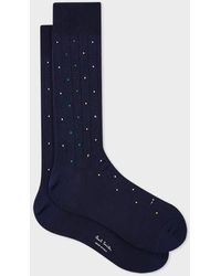 Paul Smith - Cotton-Blend Multi Colour Polka Dot Socks - Lyst