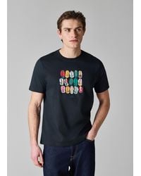 Paul Smith - 'Cycling Caps' Print T-Shirt - Lyst