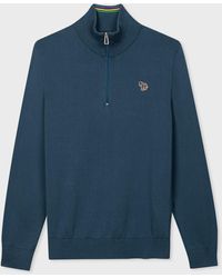 PS by Paul Smith - Mens Sweater Zip Neck Zeb Bad - Lyst