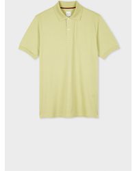 Paul Smith - Lime 'Artist Stripe' Placket Polo Shirt - Lyst