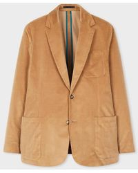 Paul Smith - Tan Cotton-Blend Corduroy Unlined Blazer - Lyst