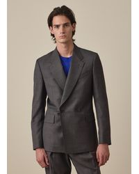 Paul Smith - Sharkskin Check Double-Breasted Blazer - Lyst