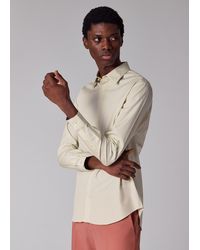 Paul Smith - Slim-Fit Ivory Cotton-Poplin Fly-Front Shirt - Lyst