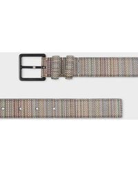 Paul Smith - 'Signature Stripe' Coated Canvas Belt - Lyst