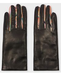Paul Smith - Leather 'Swirl' Gloves - Lyst