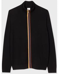 Paul Smith - Washable Wool 'Artist Stripe' Zip-Through Cardigan - Lyst