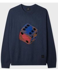 Paul Smith - 'Dice' Merino Wool-Blend Knitted Sweater - Lyst