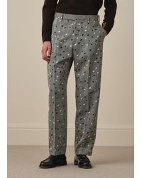 Paul Smith - Relaxed-Fit Herringbone Polka Dot Trousers - Lyst