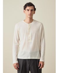 Paul Smith - Ribbed Wool Henley Top - Lyst