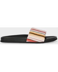 Paul Smith - 'Painted Signature Stripe' Leather 'Bellagio' Slides - Lyst