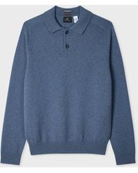 Paul Smith - Merino Wool Long-Sleeve Polo Shirt - Lyst