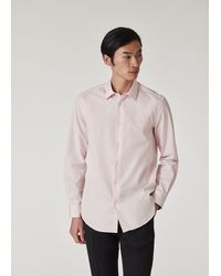 Paul Smith - Tailored-fit Pink Cotton 'artist Stripe' Cuff Shirt - Lyst