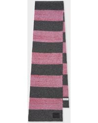 Paul Smith - And Lambswool-Blend Block Stripe Scarf - Lyst