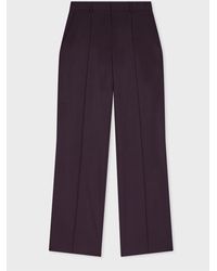 Paul Smith - Dark Wool Gabardine Trousers - Lyst