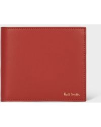 Paul Smith - Brick Leather 'Signature Stripe' Interior Billfold Wallet - Lyst