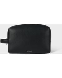 Paul Smith - Straw-Grain Embossed Leather Wash Bag - Lyst