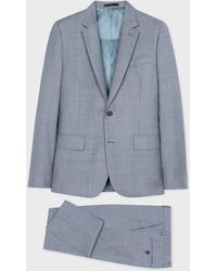 Paul Smith - The Soho - Tailored-fit Grey Blue Wool Sharkskin Suit - Lyst