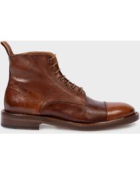 Paul Smith - Tan Leather 'newland' Boots Brown - Lyst