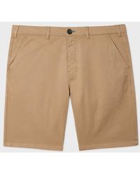 Paul Smith - Light Tan Organic Cotton-Twill Shorts - Lyst