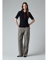 Paul Smith - Herringbone Polka Dot Overlay Wide-Leg Trousers - Lyst