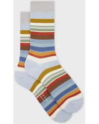 Paul Smith - Pale Mixed Stripe Socks - Lyst